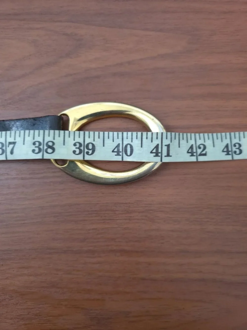Vintage Suzi Roher Gold-Tone Oval Link & Brown Leather Fashion Belt 41" - Picture 6 of 6